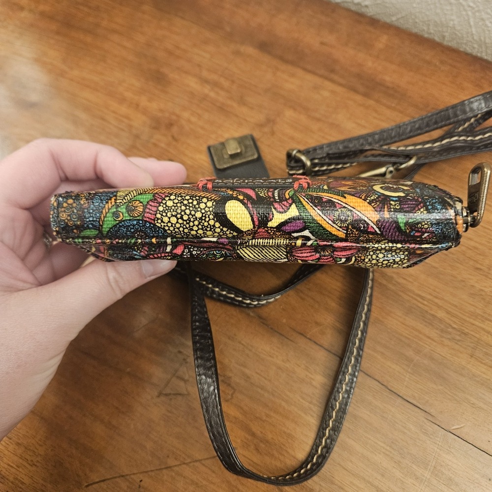 Sakroots Crossbody Wallet Peace Floral Colorful Bohemian Zip Around Button - Picture 6 of 6